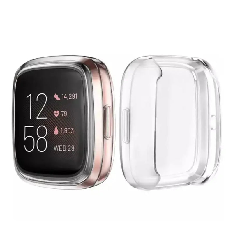 Habicare Watch case Protective Case for Fitbit Versa 4 (Clear) Protective Case for Fitbit Versa 4 (Clear)