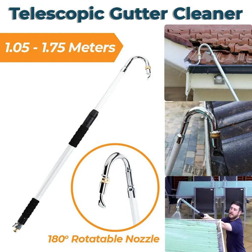 1.75m Gutter Cleaner Telescopic Cleaning Tool Water Wand Brass Fit – view 2