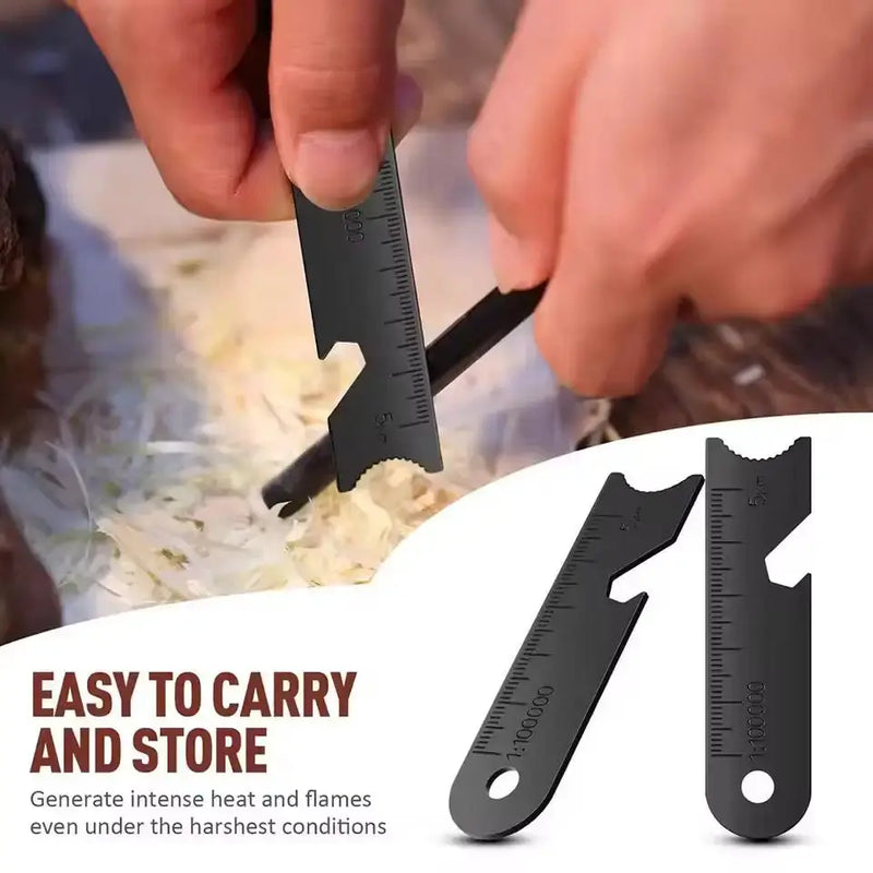 Habicare SS Flint Striker (10 pieces) Habicare 10-Pack Flint Scrapers for Survival & Camping
