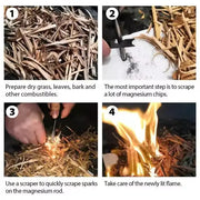 Habicare SS Flint Striker (10 pieces) Habicare 10-Pack Flint Scrapers for Survival & Camping