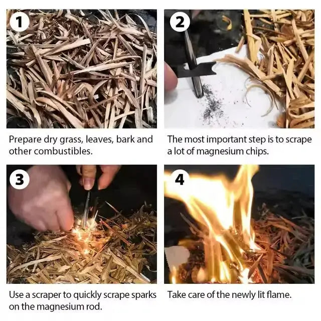 Habicare SS Flint Striker (10 pieces) Habicare 10-Pack Flint Scrapers for Survival & Camping