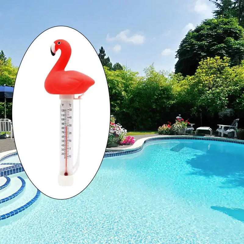 Habicare HBC Floating Pool Thermometer Flamingo Floating Pool & Spa Thermometer