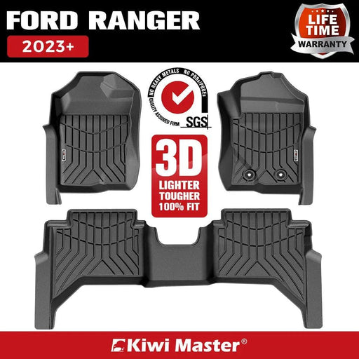 Kiwi Offroad KIWI MASTER 3D TPE Car Floor Mat for Ford Ranger 2023+ Kiwi Master 3D TPE Floor Mats For Ford Ranger 2023