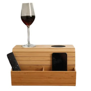 Foldable Bamboo Sofa Armrest Table with Cup Holder (2 colours available) – view 1
