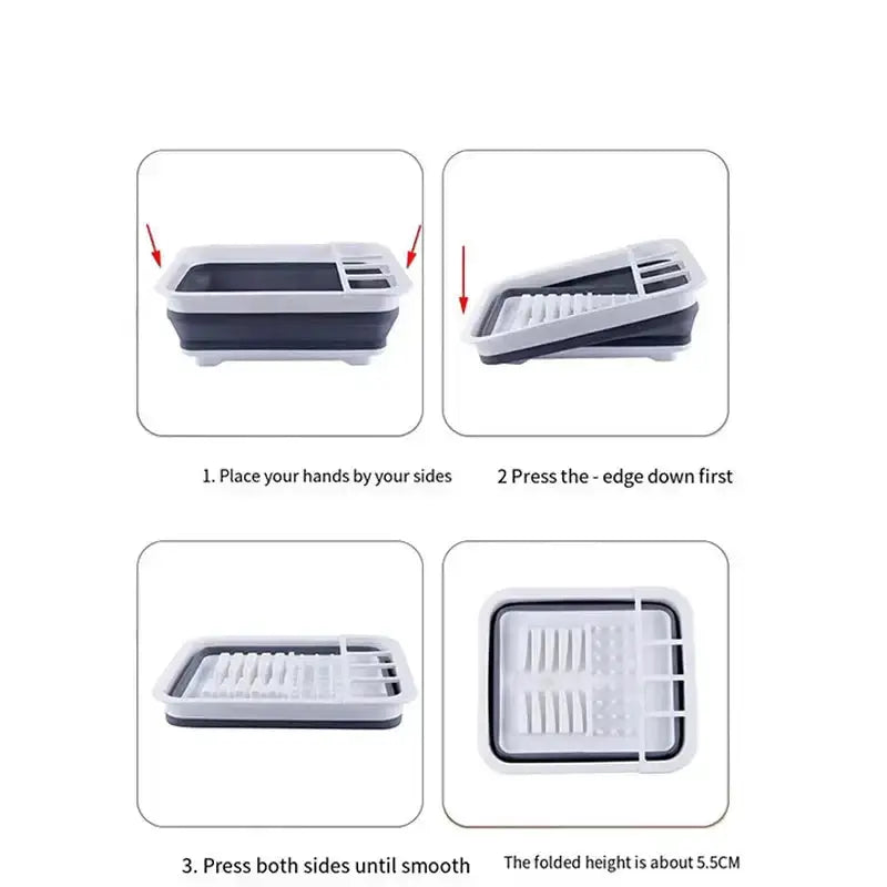 Habicare SS Foldable Dish Rack & Sink for RV, Camper & Boat Foldable Dish Rack & Sink for RV, Camper & Boat
