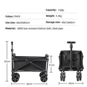 Habicare SS Foldable Portable Camping & Utility Cart – Heavy Duty Foldable Portable Camping & Utility Cart – Heavy Duty