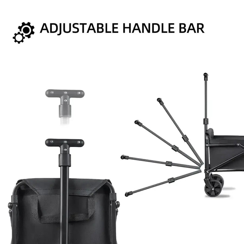 Habicare SS Foldable Portable Camping & Utility Cart – Heavy Duty Foldable Portable Camping & Utility Cart – Heavy Duty