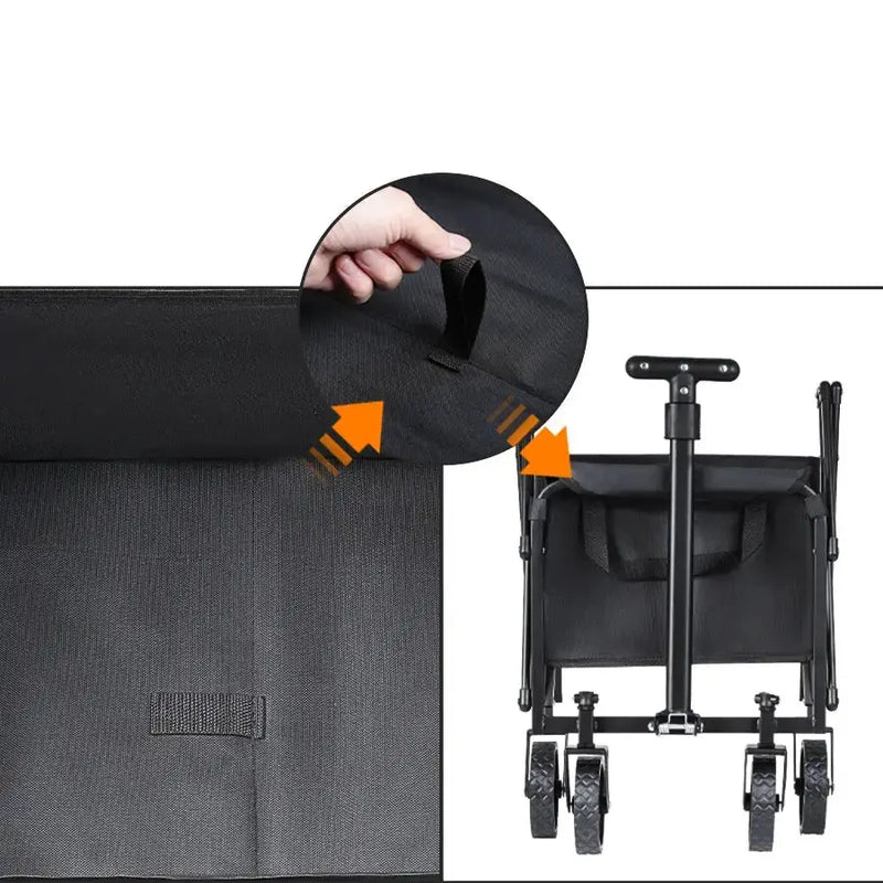 Habicare SS Foldable Portable Camping & Utility Cart – Heavy Duty Foldable Portable Camping & Utility Cart – Heavy Duty