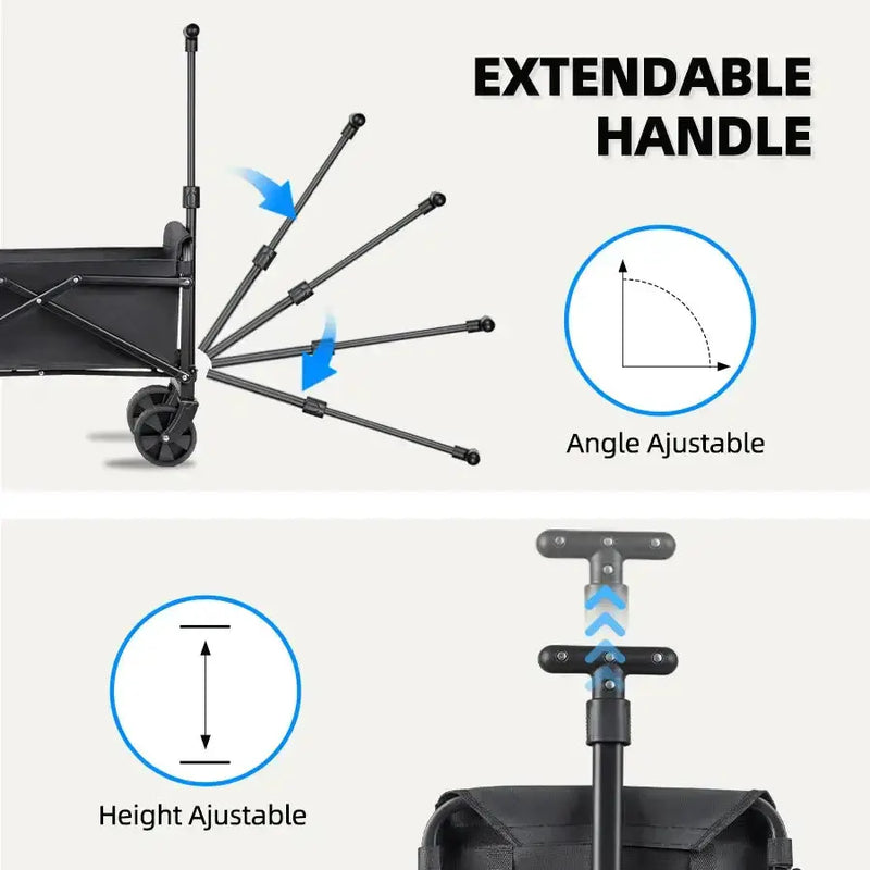 Habicare SS Foldable Portable Camping & Utility Cart – Heavy Duty Foldable Portable Camping & Utility Cart – Heavy Duty