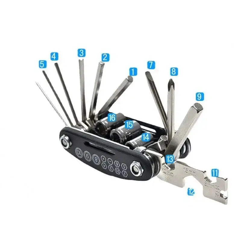 Habicare HBC Folding Bike & Motorcycle Repair Tool Kit (16 in 1) Folding Bike & Motorcycle Repair Tool Kit (16 in 1)