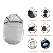 Habicare HBC Folding Car Windshield Sunshade Visor Folding Car Windshield Sunshade Visor