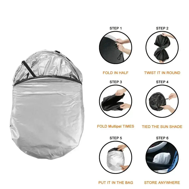 Habicare HBC Folding Car Windshield Sunshade Visor Folding Car Windshield Sunshade Visor