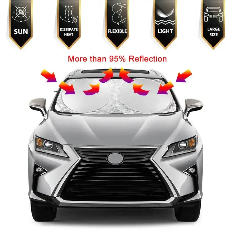Habicare HBC Folding Car Windshield Sunshade Visor Folding Car Windshield Sunshade Visor