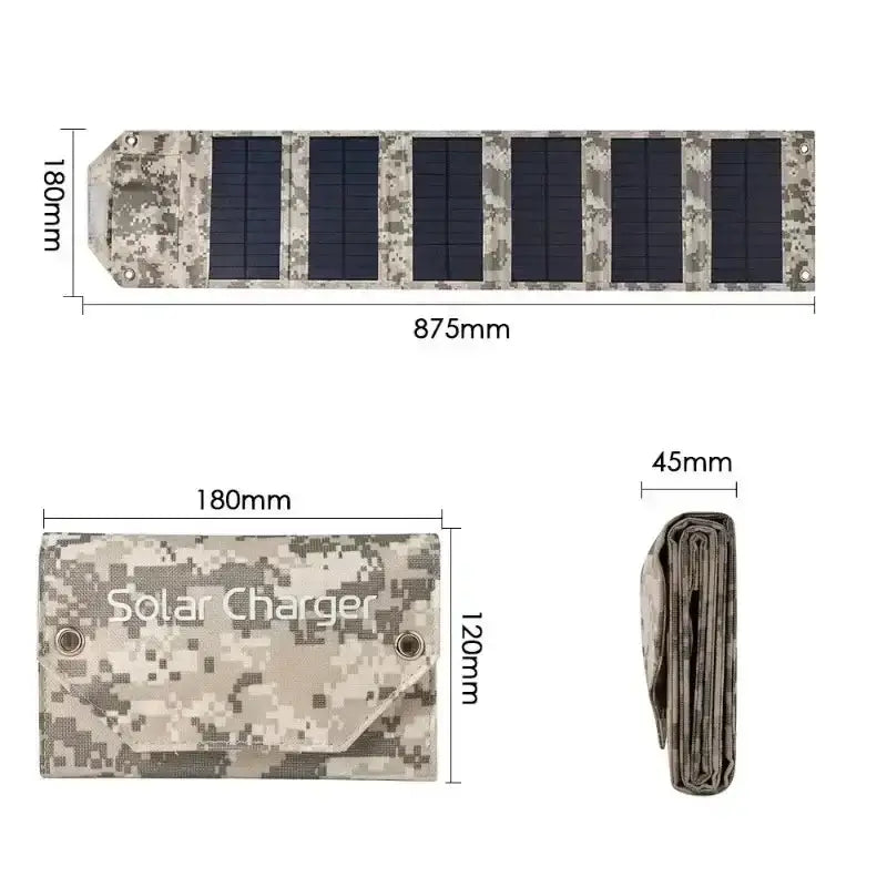 Habicare Foldable USB Solar Charger Panel Foldable USB Solar Charger Panel