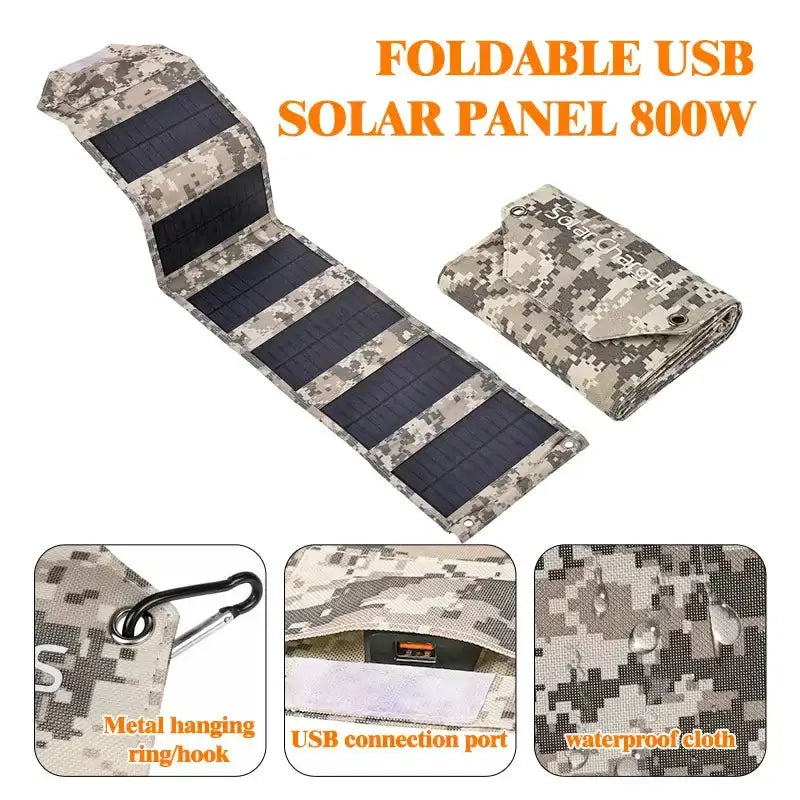 Habicare Foldable USB Solar Charger Panel Foldable USB Solar Charger Panel