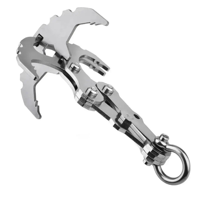 Folding Stainless Steel Grappling Hook – Outdoor Survival Tool – view 1