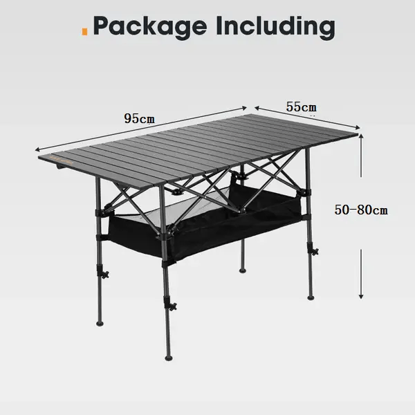 ECOTREK Table Folding Camping Table – Adjustable Portable Outdoor Table-95cm ZF1252 Folding Camping Table – Adjustable Portable Outdoor Table-95cm ZF1252