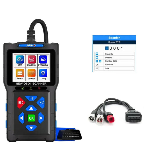 3-in-1 OBD2 Scanner & Battery Tester for Yamaha & Honda Vehicles – view 2