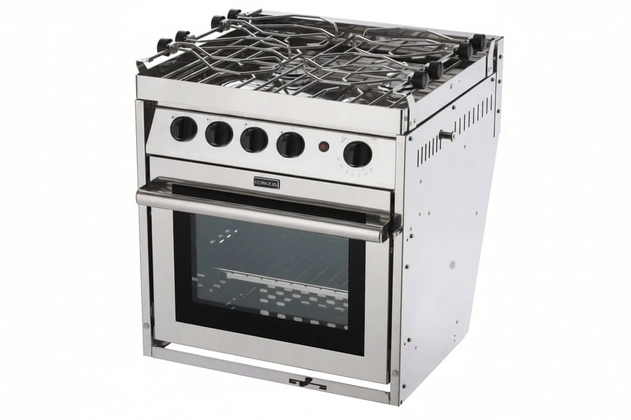 Force 10 4 Burner Gimballed Oven Marine Galley Stainless Steel Rugged Stability At Sea