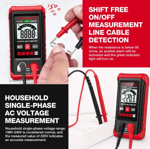 Digital Multimeter True RMS Auto Range DC AC Voltage Tester – view 5
