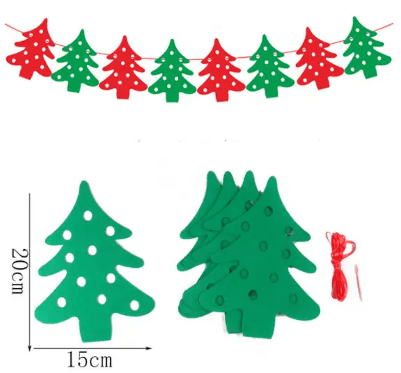 40PCS Merry Christmas Banner Decorations Bunting Sign – view 2