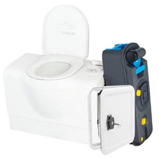 Bench Cassette Toilet Left Hand Portable RV Toilet With 14L Tank Wheels And Easy Flush – view 1