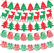 40PCS Merry Christmas Banner Decorations Bunting Sign – view 1