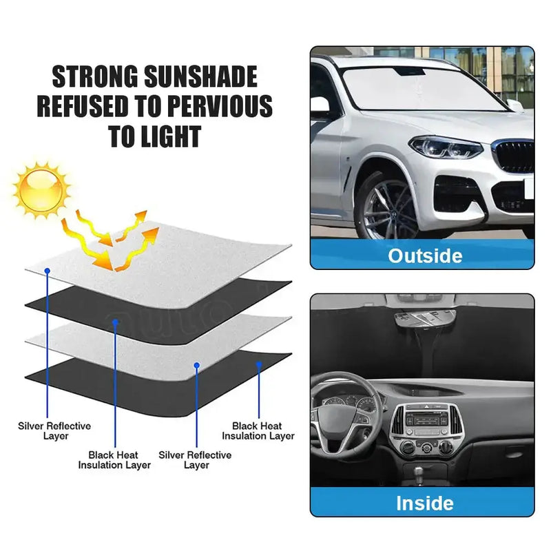 Habicare HBC Front Windshield Sunshade Cover Front Windshield Sunshade Cover