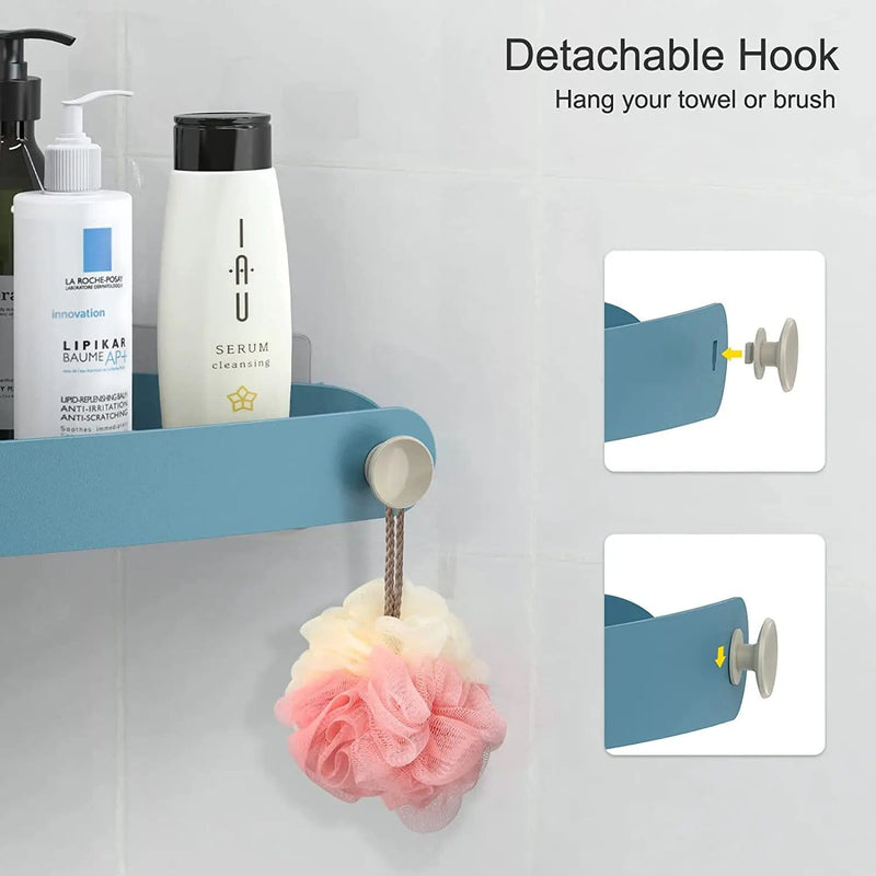 Corner Shower Caddy Bathroom Storage Shelf Holder Rack Adhesive – view 6