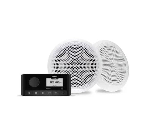 Fusion MS RA60 Stereo Kit With EL Classic Speakers White For Boaters Crisp Marine Sound Easy Install Saltwater Ready