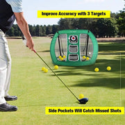 Golf Practice Net Hitting Net Golf Chipping Net Kit - Net + Balls + Mats – view 7