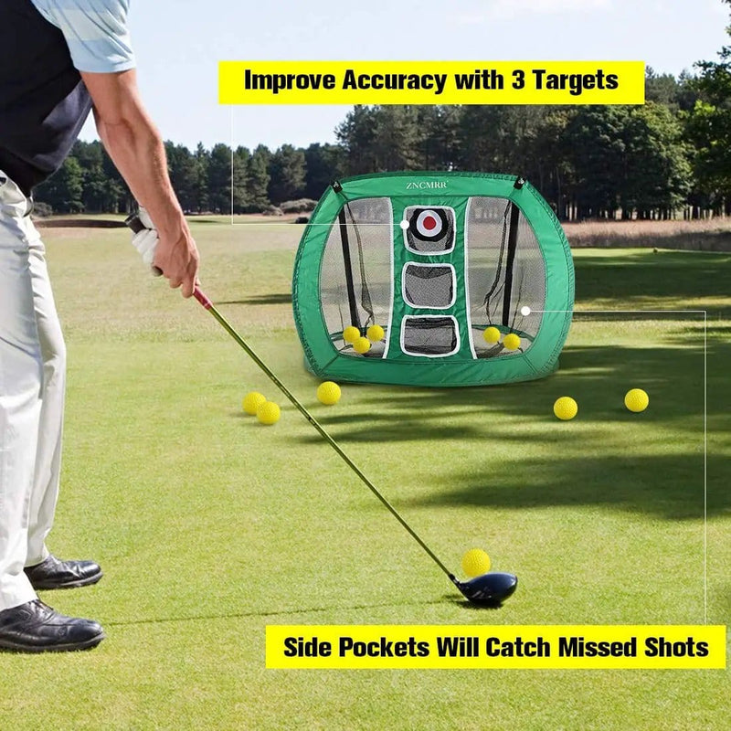 Golf Practice Net Hitting Net Golf Chipping Net Kit - Net + Balls + Mats – view 7