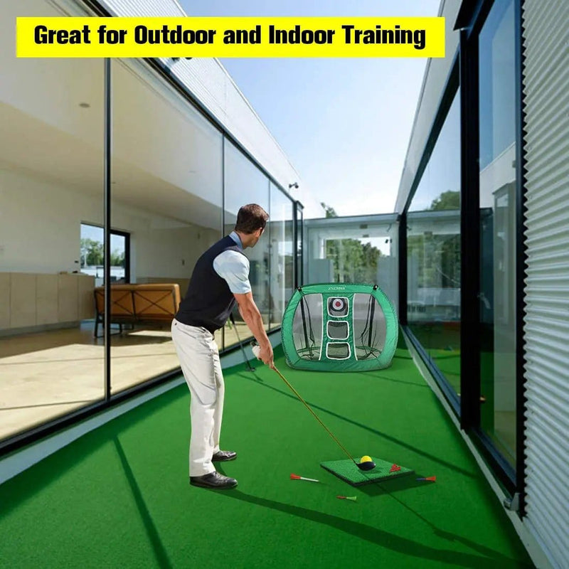 Golf Practice Net Hitting Net Golf Chipping Net Kit - Net + Balls + Mats – view 6