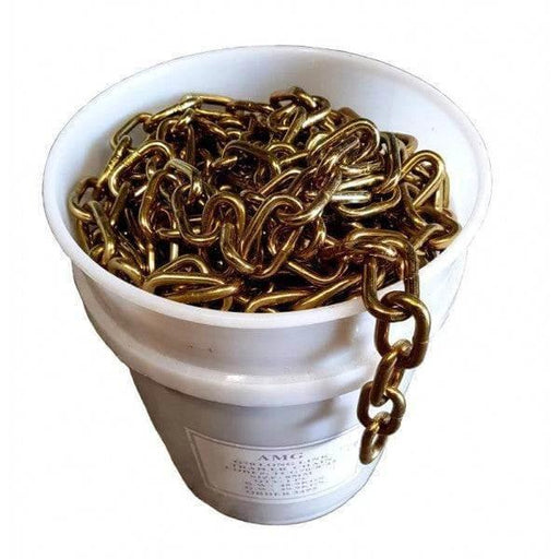 8mm 2.5T Trailer Chain G70 Long Link 42m Gold Passivated Coated Heavy Duty NZ Standards