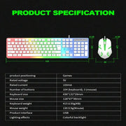 Habicare 9eight5 Gaming Keyboard & Mouse Combo – LED Backlight Gaming Keyboard & Mouse Combo – LED Backlight