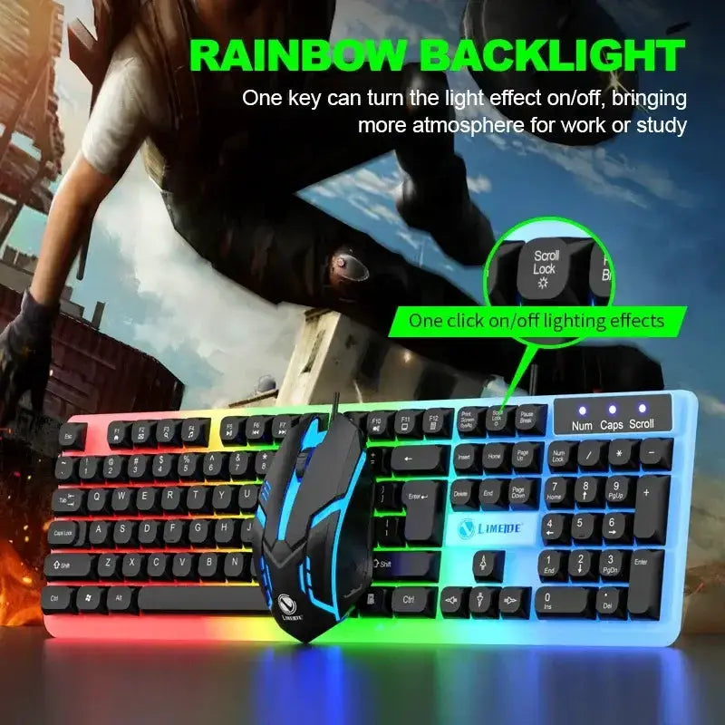 Habicare 9eight5 Gaming Keyboard & Mouse Combo – LED Backlight Gaming Keyboard & Mouse Combo – LED Backlight