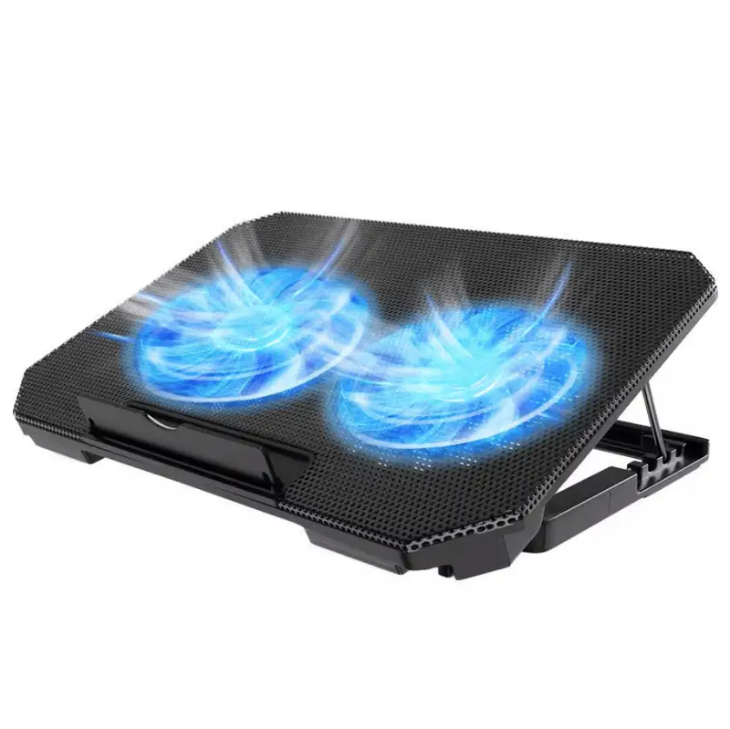 Gaming Laptop Cooling Pad with Dual Silent Fans & Adjustable Height – view 1