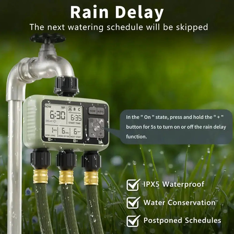 Habicare SS Garden Water Timer – 3-Outlet (6 types available) Garden Water Timer – 3-Outlet (6 types available)
