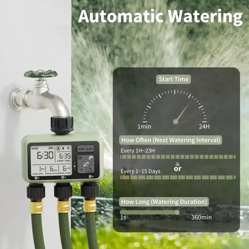 Habicare SS Garden Water Timer – 3-Outlet (6 types available) Garden Water Timer – 3-Outlet (6 types available)