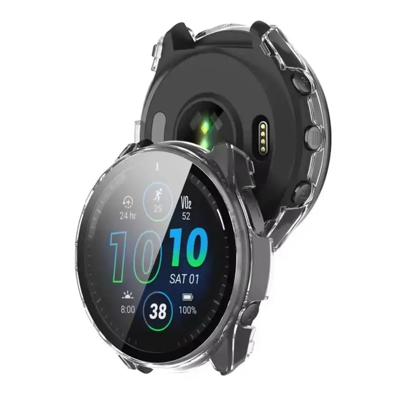 Protective Case for Garmin Forerunner 965 (Clear with border) – view 2