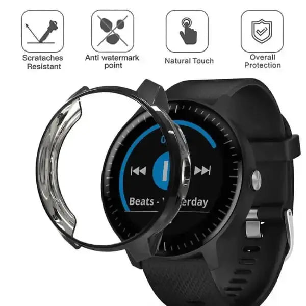 Habicare Watch case Protective Case for Garmin Vivoactive 3 (Black) Protective Case for Garmin Vivoactive 3 (Black)