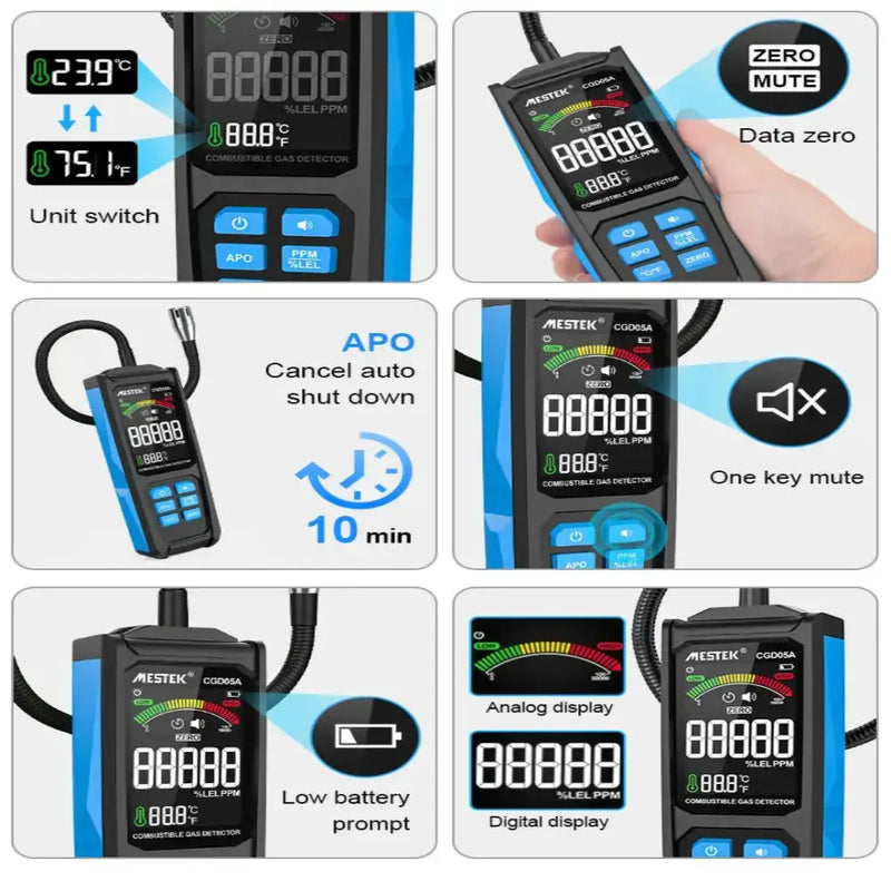 Habicare HBC Gas Leak Detector 0–50000PPM Gas Leak Detector 0–50000PPM