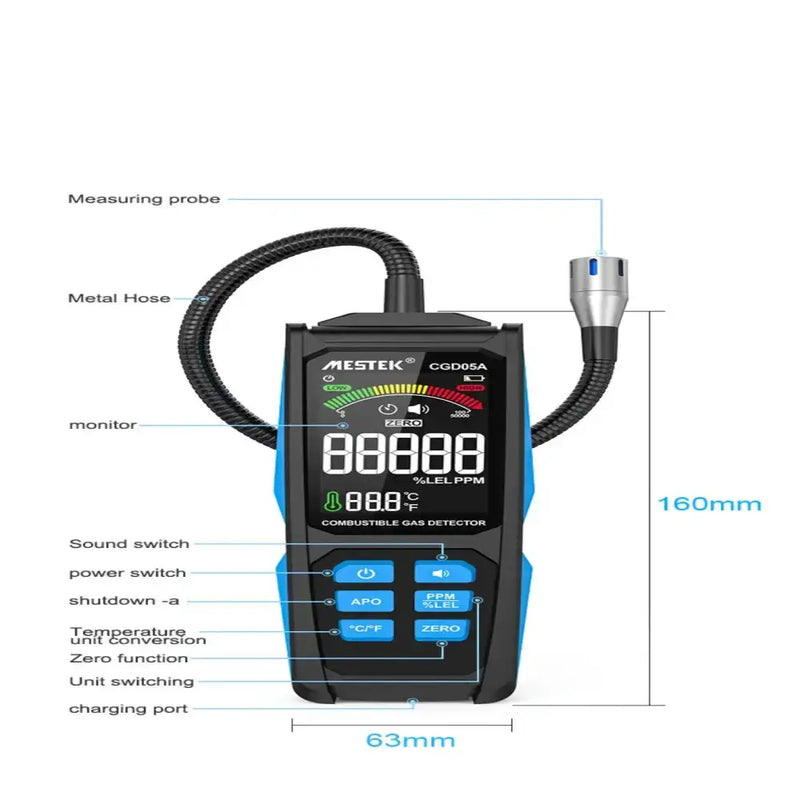 Habicare HBC Gas Leak Detector 0–50000PPM Gas Leak Detector 0–50000PPM