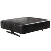 BroDeals Ottoman Leather Chair | Ottoman Slate Black Leather Chair | Ottoman Slate Black