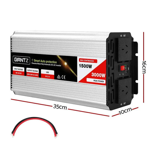 Giantz 1500W Puresine Wave DC-AC Power Inverter – view 2