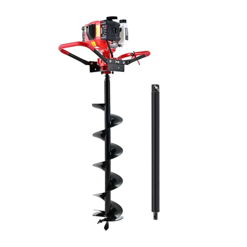 Giantz 65CC Post Hole Digger 200mm Petrol Drill Auger Extension Bits – view 3
