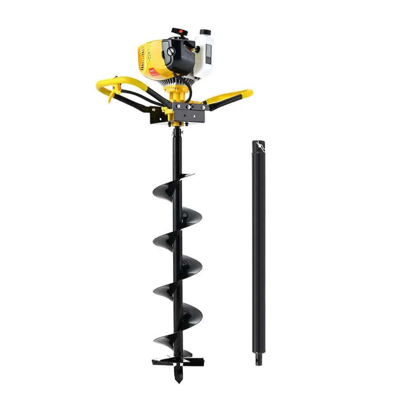 Giantz 74CC Post Hole Digger 200mm Petrol Drill Auger Extension Bits – view 3