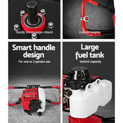 Giantz 80CC Petrol Post Hole Digger Motor Only Engine Red – view 6
