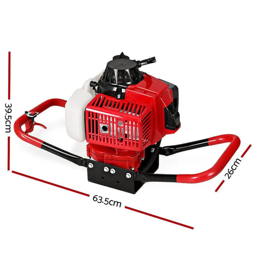 Giantz 80CC Petrol Post Hole Digger Motor Only Engine Red – view 2