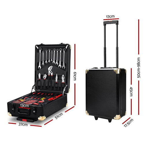Giantz 816pcs Tool Kit Trolley Case Mechanics Box Toolbox Portable DIY Set – view 2